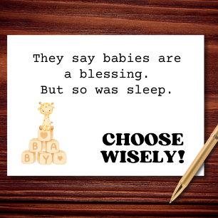 Babies Are a Blessing But So Was Sleep Card