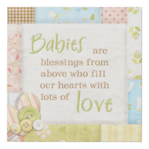 Babies are a blessing faux canvas print