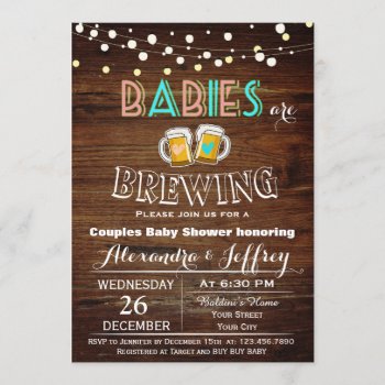 Babies Are Brewing Baby Shower Invitation by NellysPrint at Zazzle