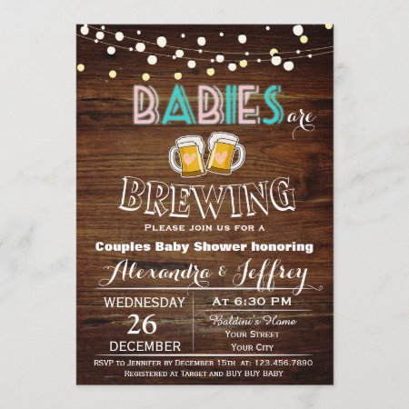 Babies Are Brewing Baby Shower Invitation