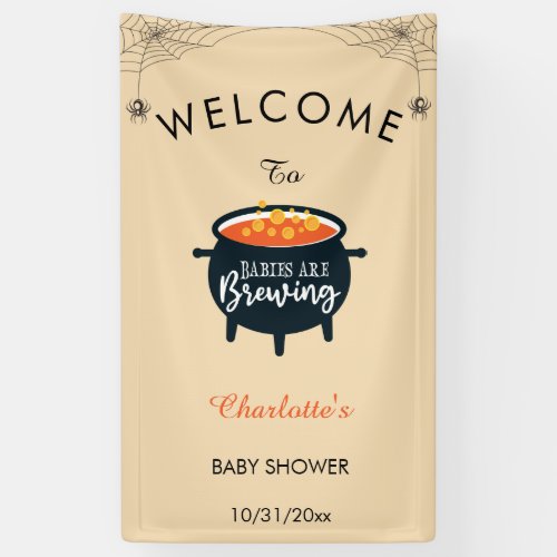 Babies are Brewing Halloween Baby Shower Welcome Banner