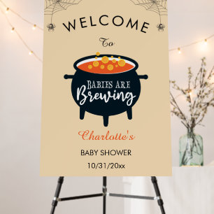 Babies are Brewing Halloween Baby Shower Welcome Foam Board