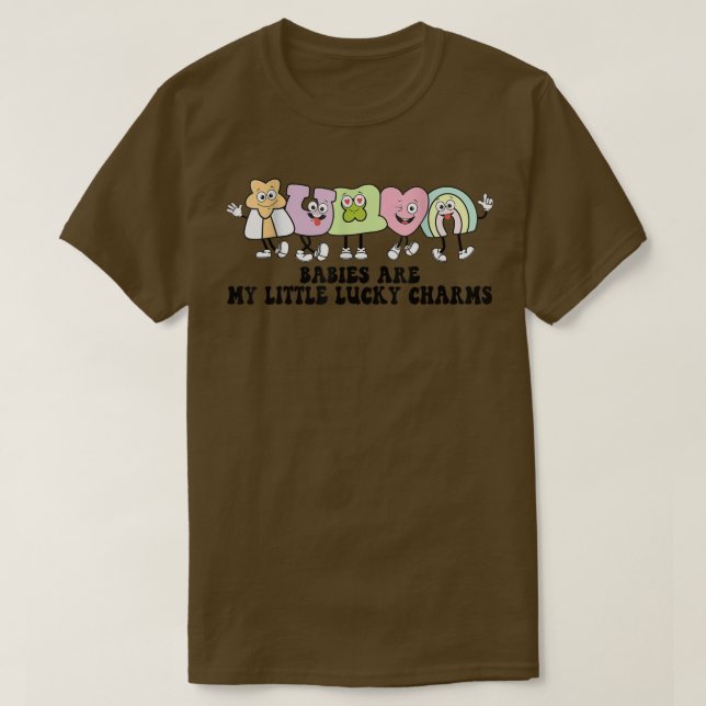 Babies Are My Little Lucky Charms St Patricks Day  T-Shirt (Design Front)