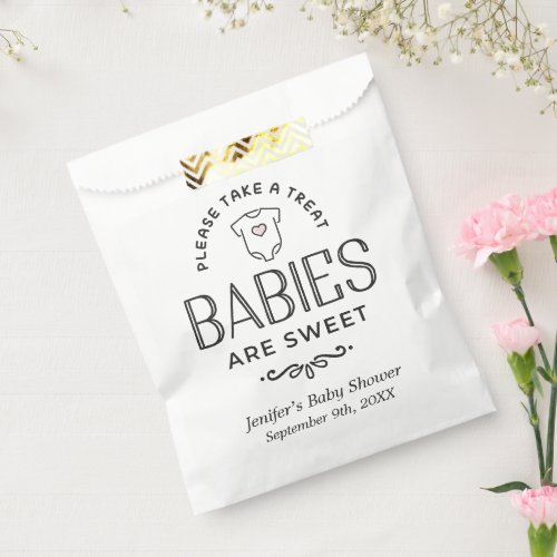 Babies Are Sweet Baby Shower Girl Favor Bag