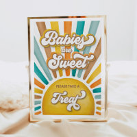 Babies are Sweet Boho Sunshine Baby Shower Sign