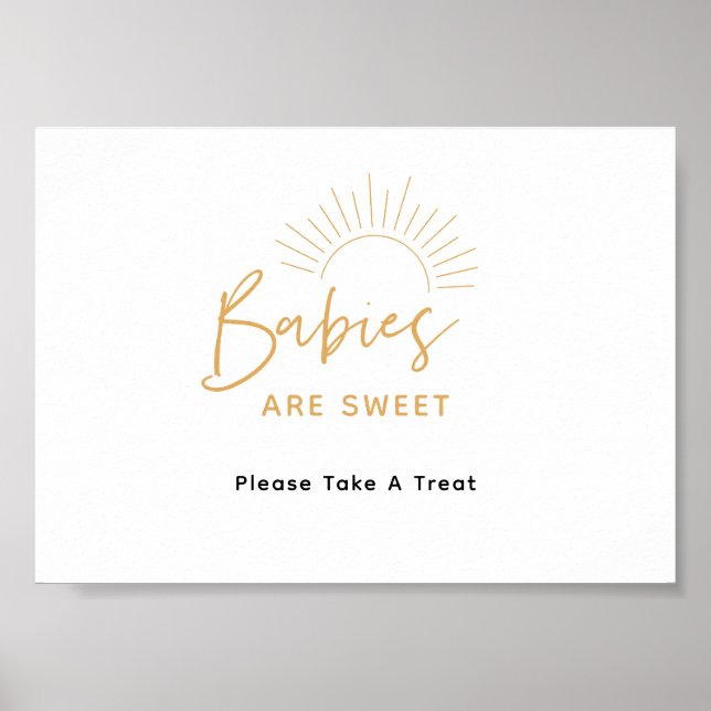 Babies Are Sweet Boho Sunshine Favor Poster (Front)