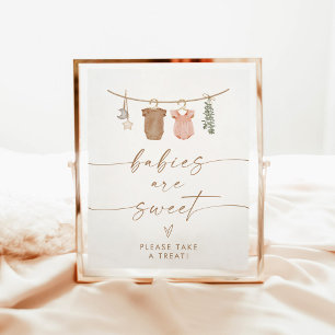 Babies Are Sweet Dessert Sign Boho Gender Reveal