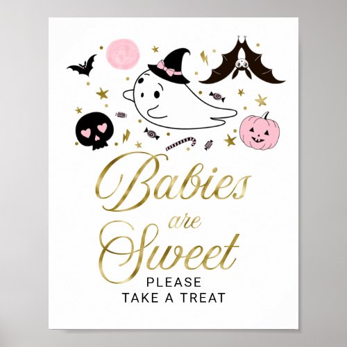 Babies are Sweet Halloween Baby Shower Sign