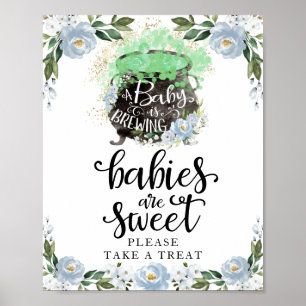 Babies Are Sweet Halloween Boy Baby Shower Sign
