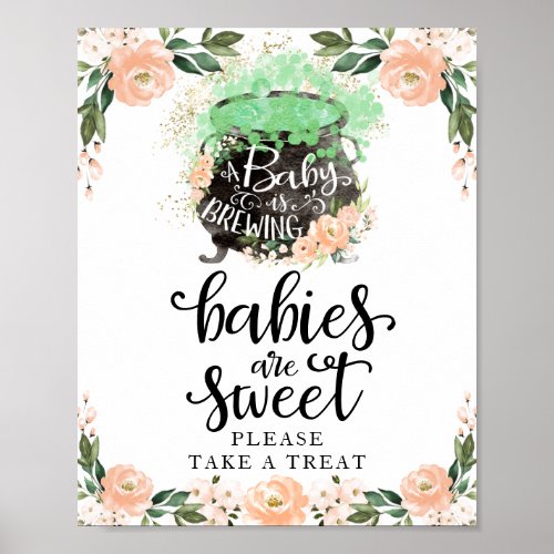Babies are Sweet Halloween Girl Baby Shower Sign