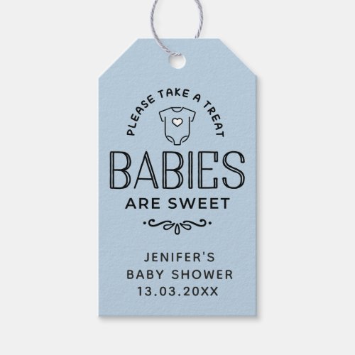 Babies Are Sweet Pastel Blue Baby Shower Boy  Gift Tags