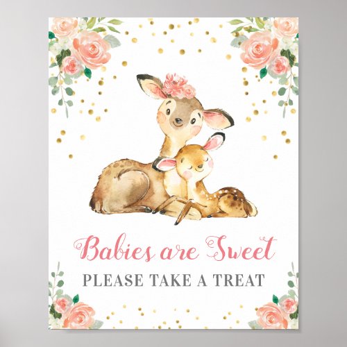 Babies are Sweet Please Take a Treat Baby Shower Poster