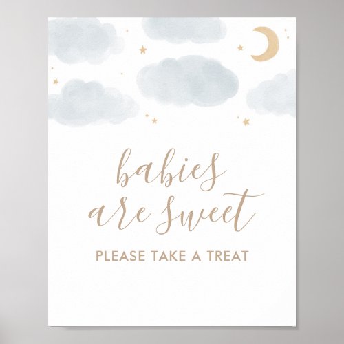 Babies Are Sweet Please Take a Treat Baby Shower Poster