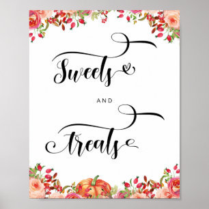 Babies are Sweet Please Take a Treat Fall Pumpkin  Poster