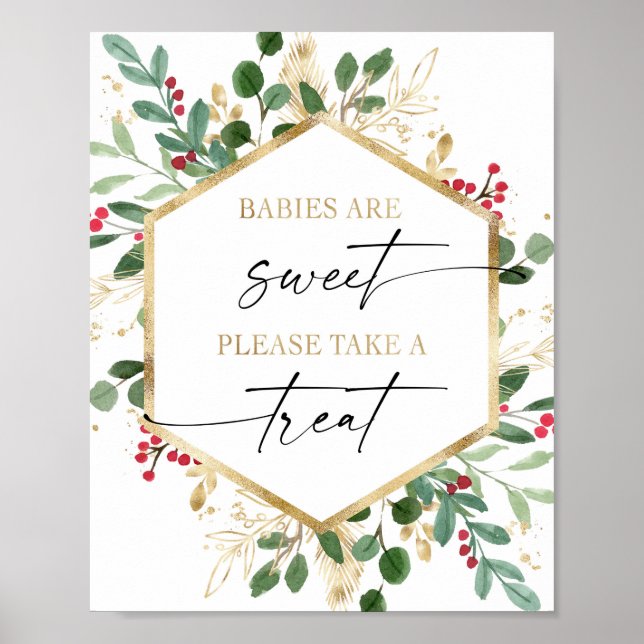 Babies are sweet please take a treat favors sign (Front)