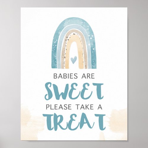 Babies Are Sweet Please Take a Treat Rainbow Sign