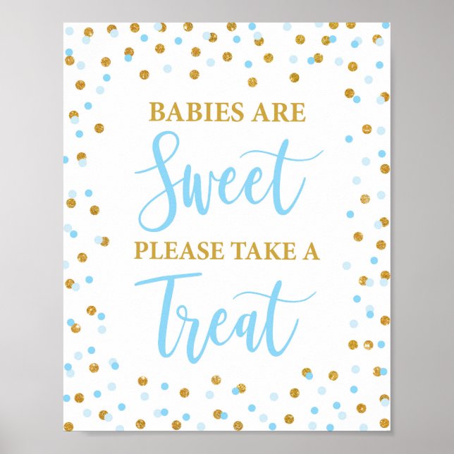 Babies Are Sweet Please Take a Treat Shower Sign (Front)