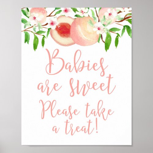 Babies are Sweet Please Take a Treat Shower Sign