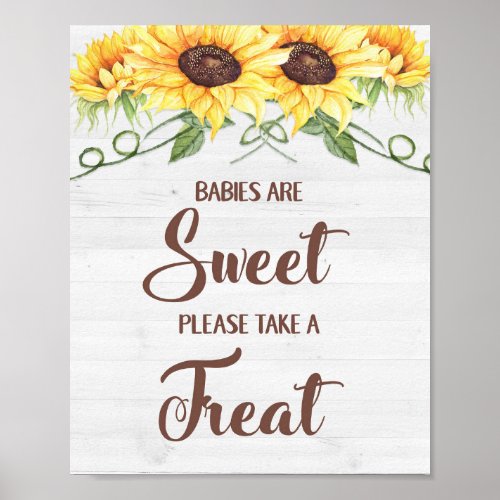 BABIES ARE SWEET PLEASE TAKE A TREAT Shower Sign