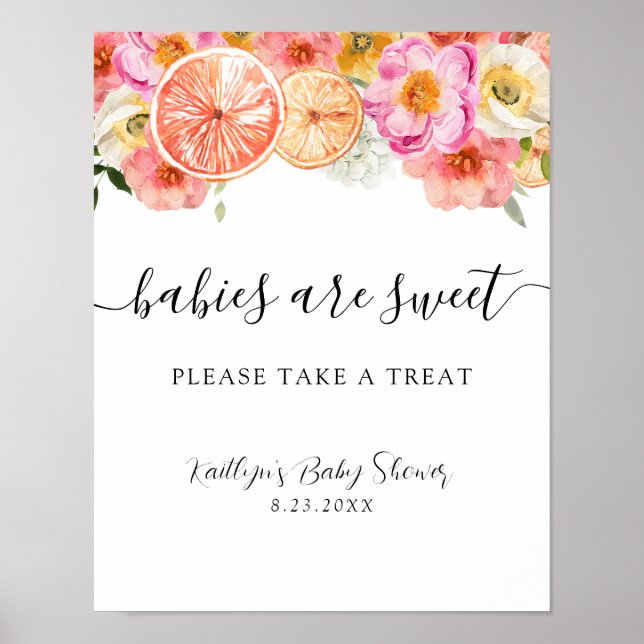 Babies are sweet Please Take a Treat Sign (Front)