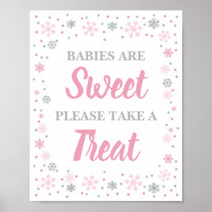 Babies Are Sweet Please Take a Treat Sign Winter