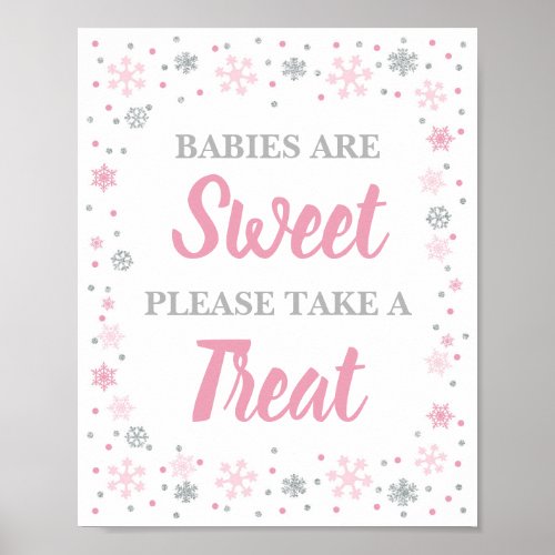 Babies Are Sweet Please Take a Treat Sign Winter