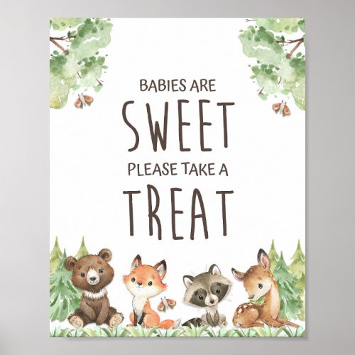 Babies are Sweet Please Take a Treat Woodland Sign
