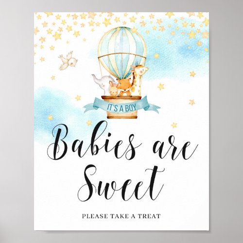 Babies are sweet sign Baby Shower hot air balloon