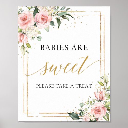 Babies are sweet sign bohemian boho blush pink
