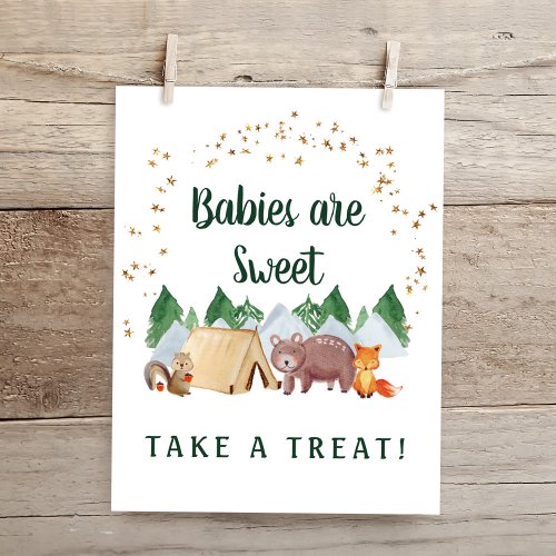 Babies Are Sweet Take A Treat Woodland Animals Poster