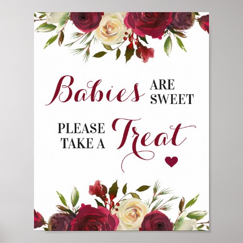 Babies are Sweet Take Treat Fall Baby Shower Sign