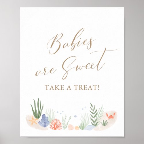 Babies are Sweet Under the Sea Baby Shower Sign