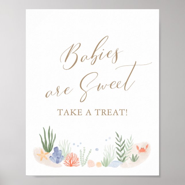 Babies are Sweet Under the Sea Baby Shower Sign (Front)