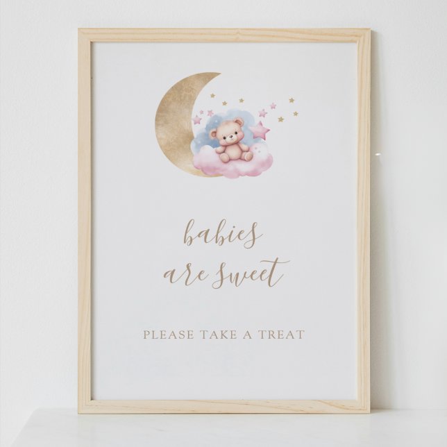 Babies Are Sweet Watercolor Bear Baby Shower Sign (Creator Uploaded)