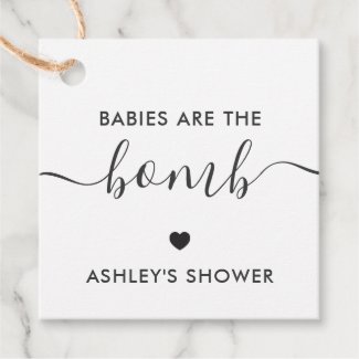 Babies are the Bomb Gift Tag, Kraft Baby Shower Favor Tags