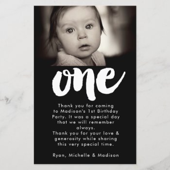 Babies Baby 1st Birthday Thank You Photo Card by Pip_Gerard at Zazzle
