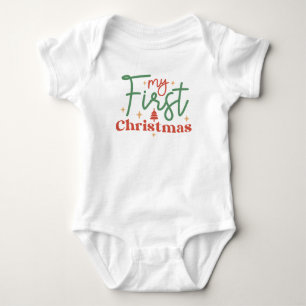 Babies Baby First 1st Christmas Gift for New baby Bodysuit