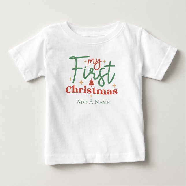 Babies Baby First 1st Christmas Gift for New  Baby T-Shirt (Front)