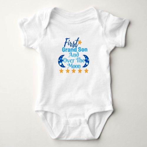 Babies Bodysuit _First Grandson Print Body Suit