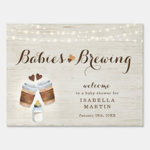 Babies Brewing Coffee or Tea Shower Welcome Sign