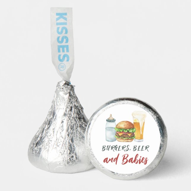 Babies, Burgers and Beer Baby shower  Hershey®'s Kisses® (Front)