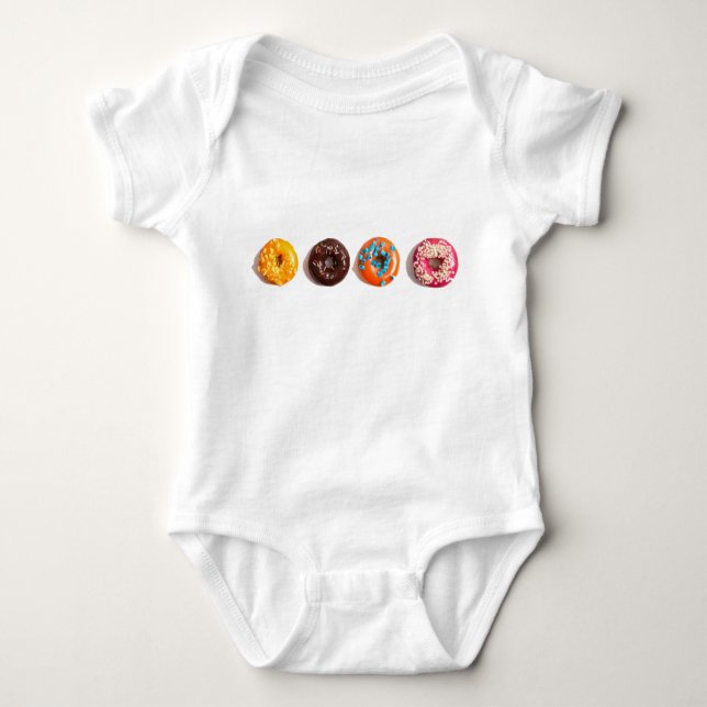 Babies Donut Print Bodysuit (Front)
