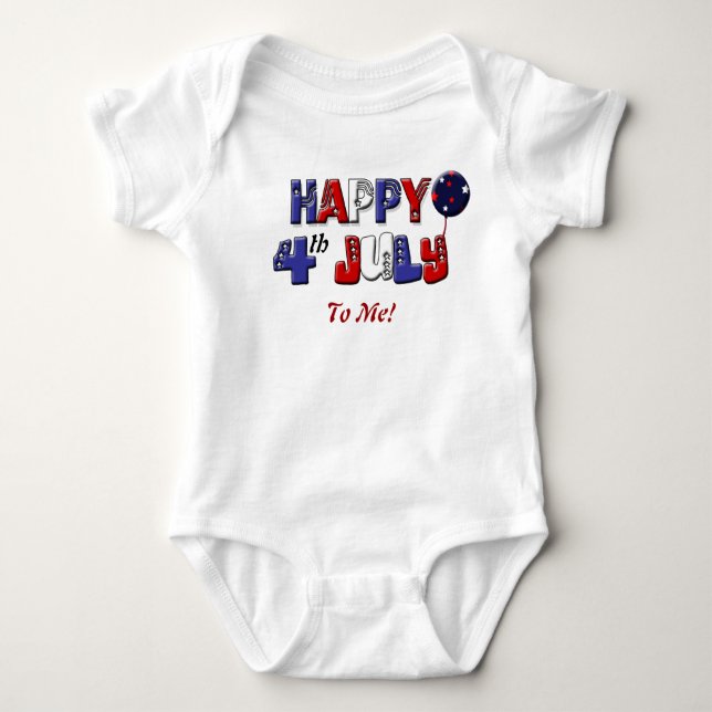 Babies first 4th of July Independenece day Baby Bodysuit (Front)