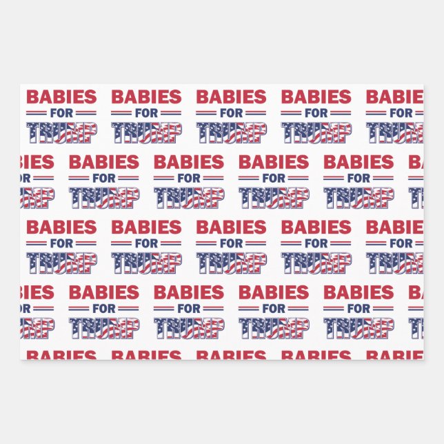 Babies for Trump Wrapping Paper Sheets (Front)