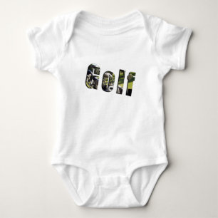 Babies Golf Logo Made From Clubs Jumpsuit, Baby Bodysuit