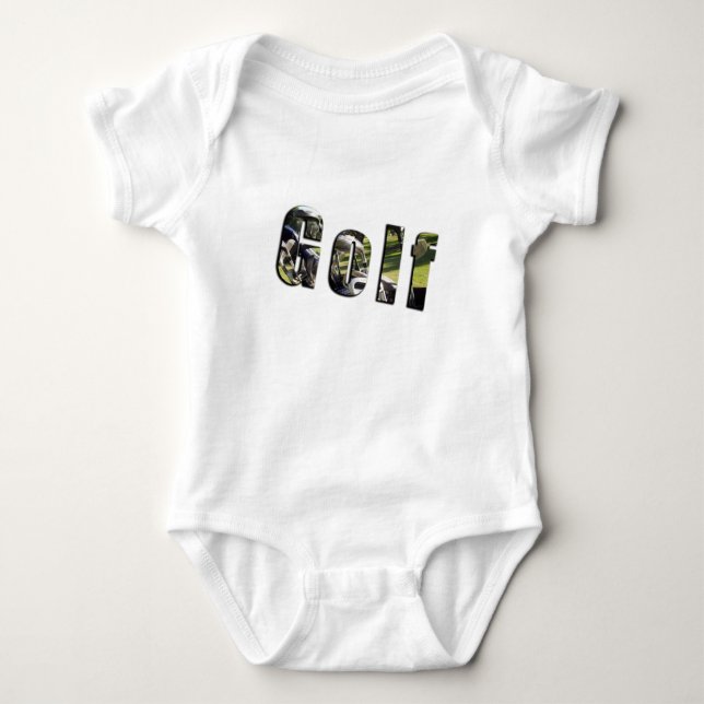Babies Golf Logo Made From Clubs Jumpsuit, Baby Bodysuit (Front)