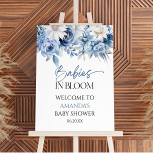 Babies In Bloom Floral Baby Shower Welcome Sign