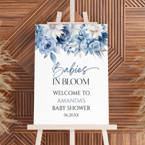 Babies In Bloom Floral Baby Shower Welcome Sign