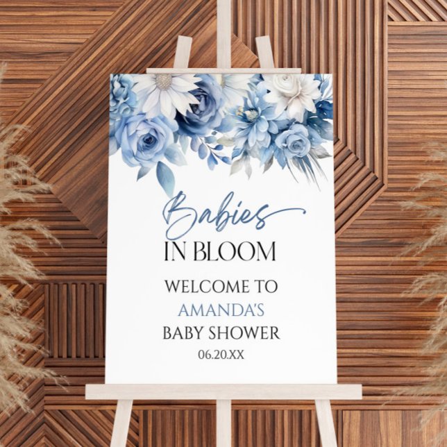 Babies In Bloom Floral Baby Shower Welcome Sign (Creator Uploaded)
