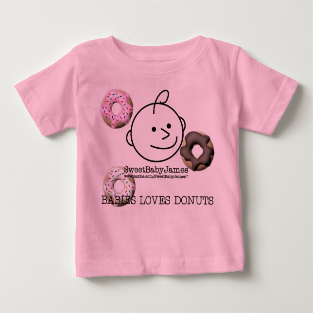 Babies Loves Donuts Baby T-Shirt (Front)